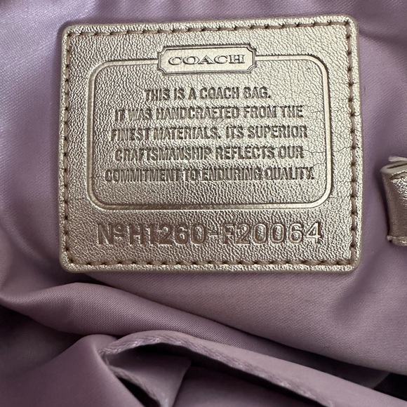 Coach Poppy Daisy Hobo Brown Shoulder & Crossbody Bag with Gold Accents - Picture 5 of 8